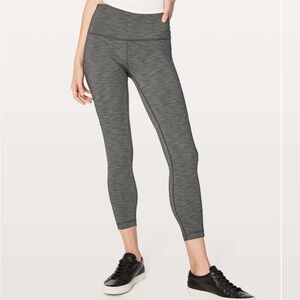 LULULEMON Wunder Under 8 Hi-Rise 7/8 Tight Full-On Luxtreme 25" Heathered Black